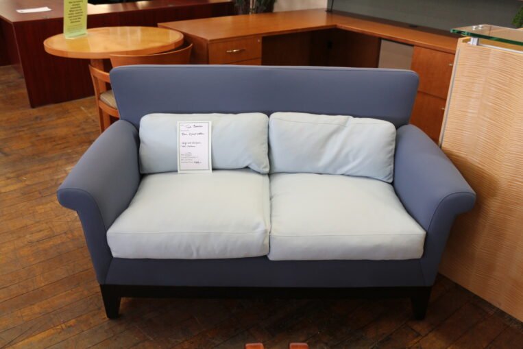 Ted Boerner Blue Settee Sofa