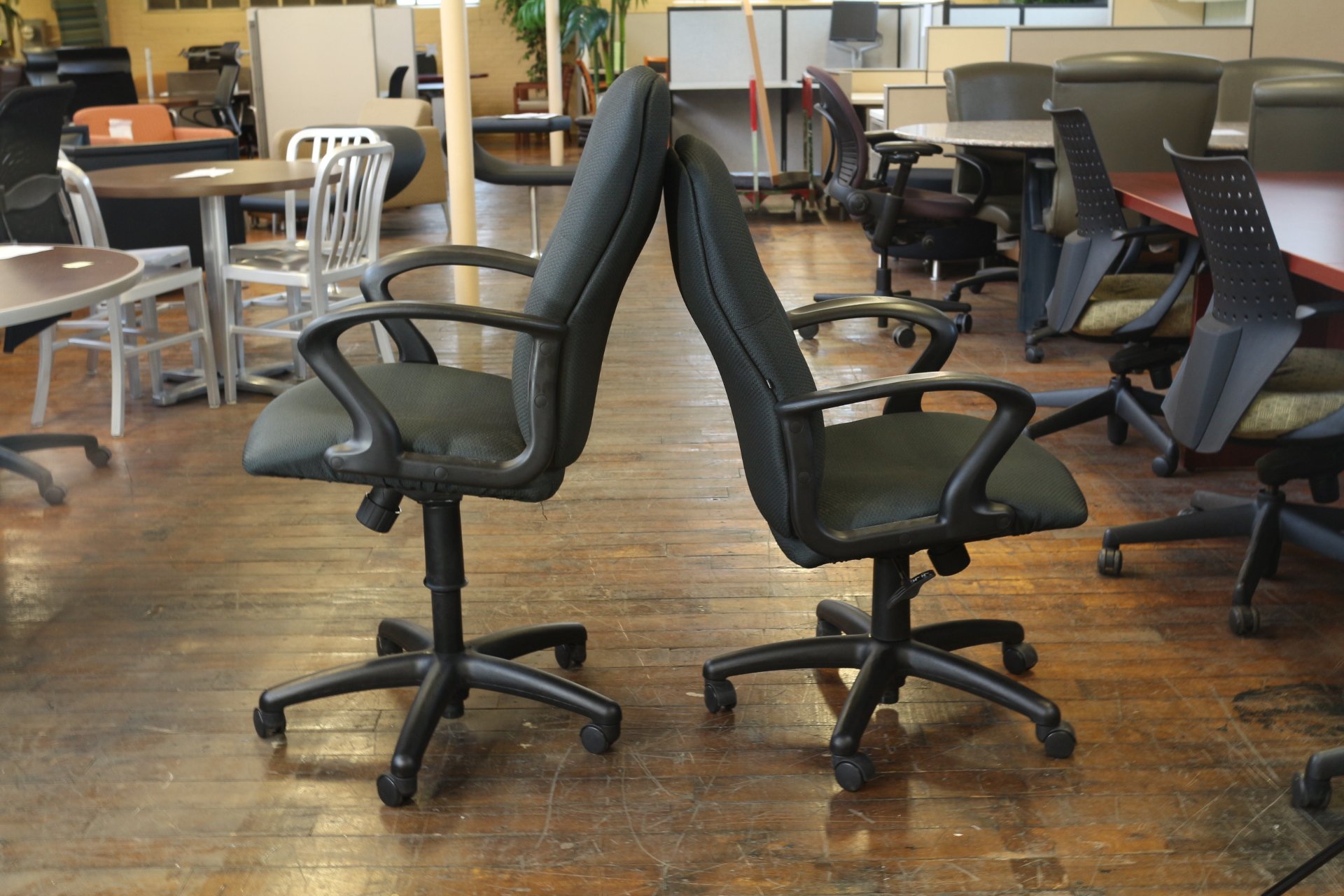Hon Black Fabric Conference Chairs (Used)