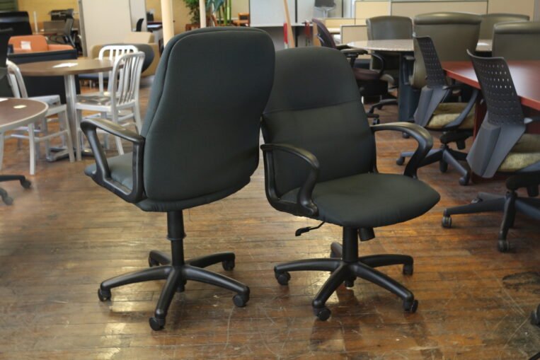 Hon Black Fabric Conference Chairs (Used)