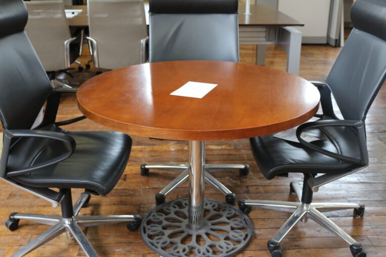 Kimball 36" Cherry Round Meeting Table