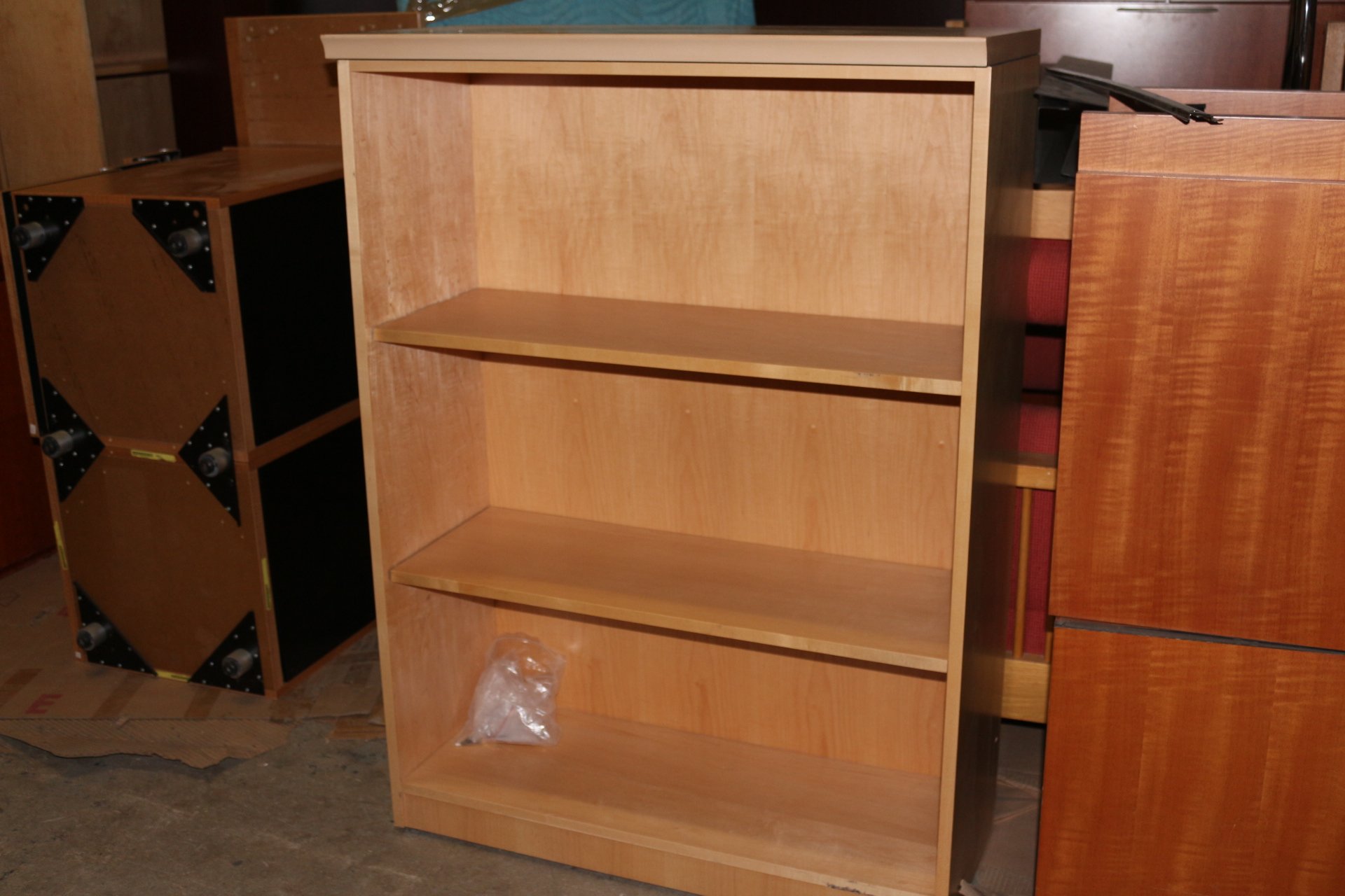 Maple Wood 3-Shelf Bookcase