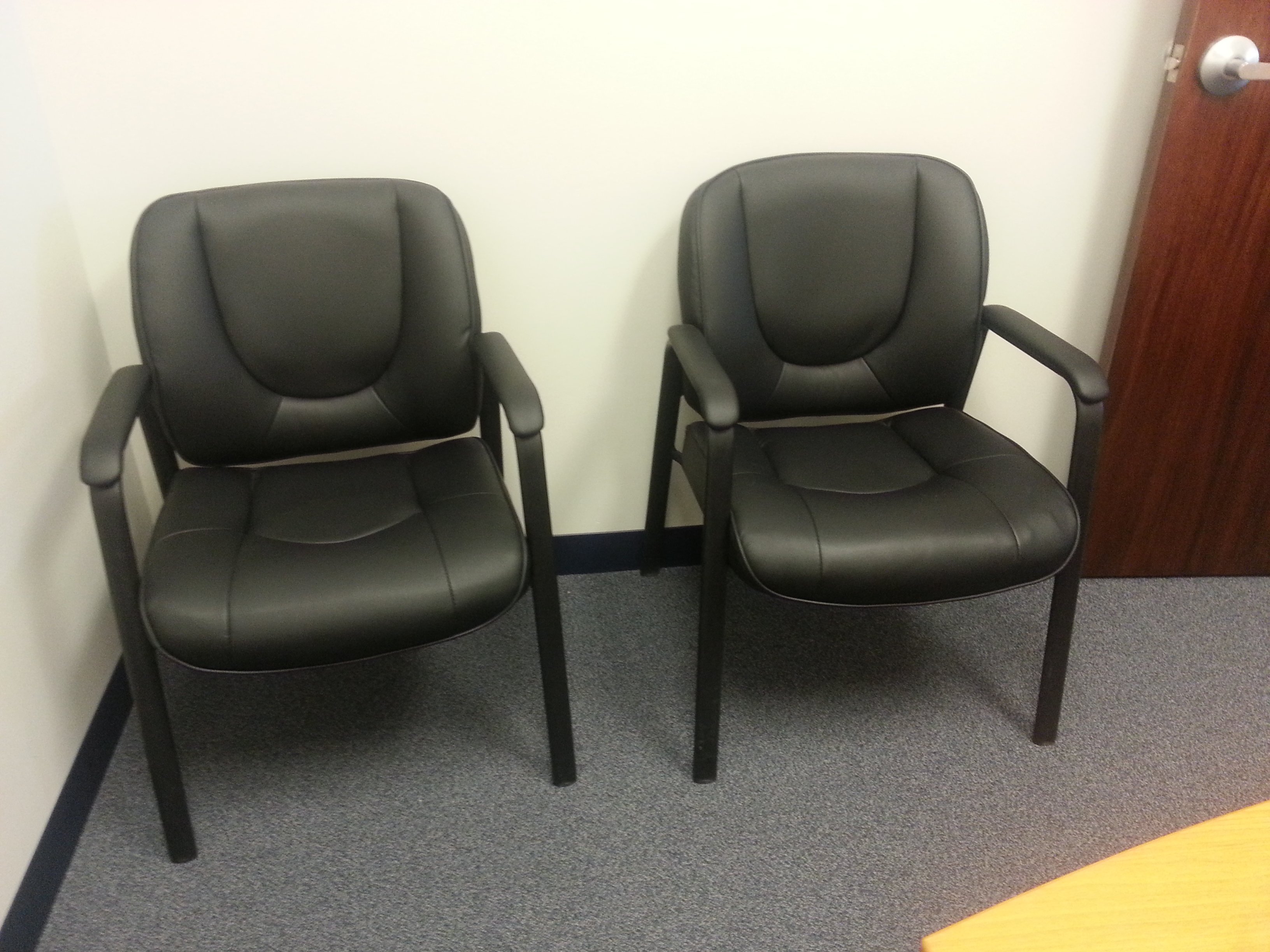 Used Black Leatherette Side Chairs