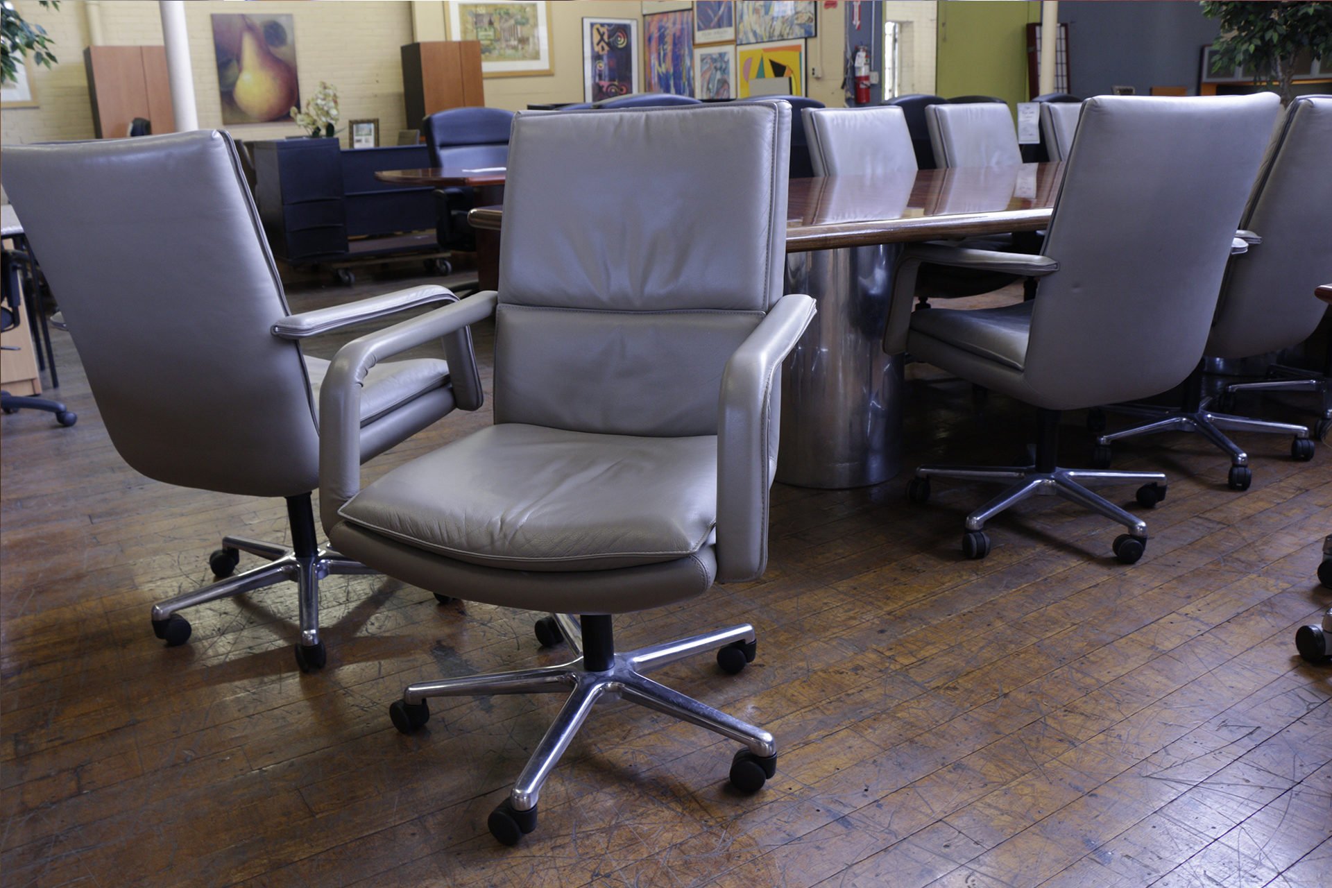 Keilhauer Elite Medium Back Leather Conference Chairs â¢ Peartree Office Furniture