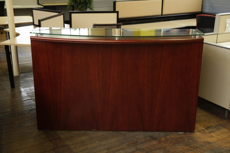 Baldwin 36" x 72" Cherry Bowfront Reception Desks