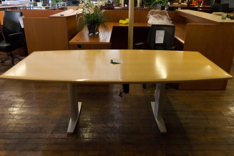 7' Nienkamper Maple Conference Table with TeleData Forum