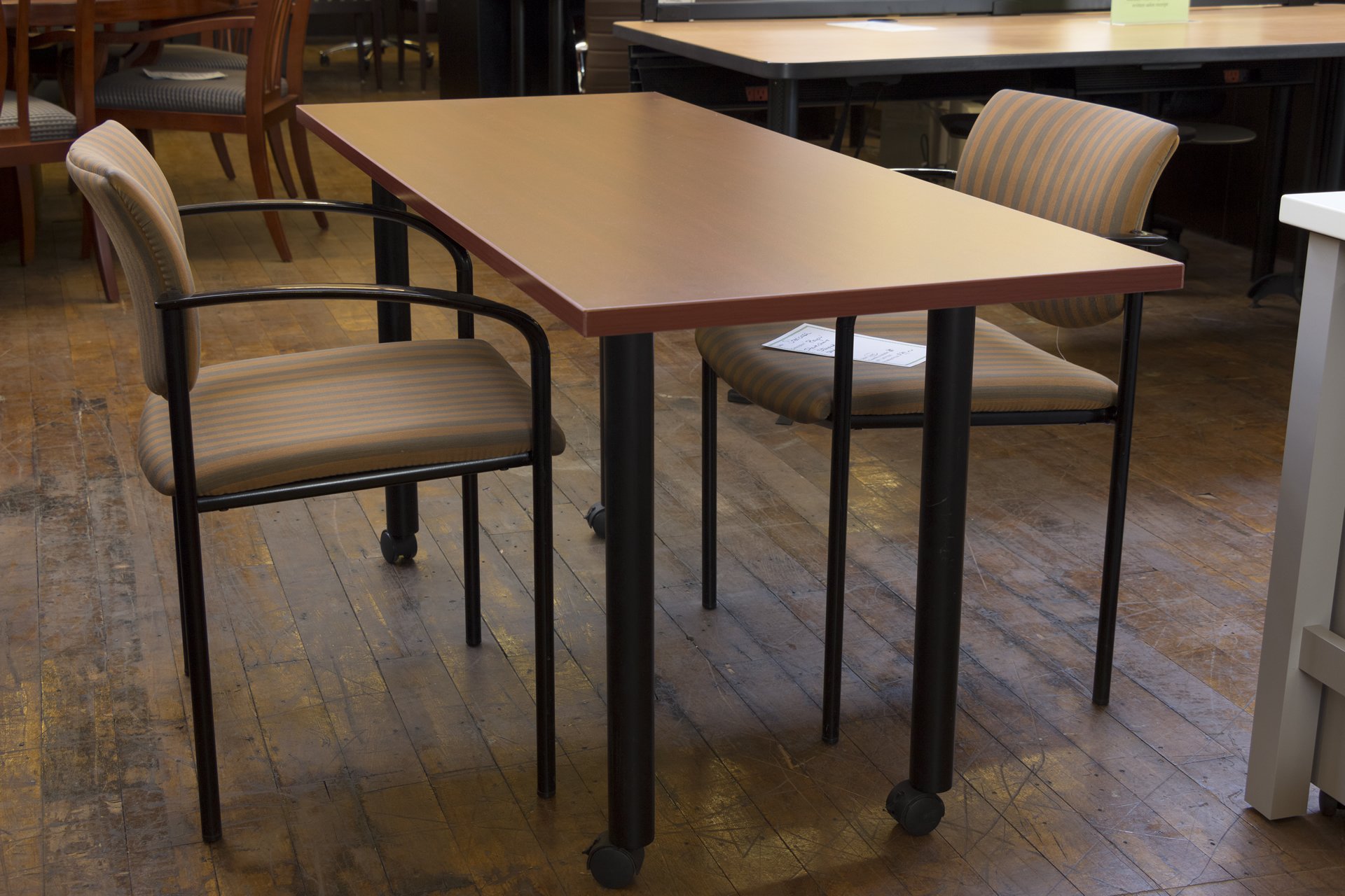 Peartree American Cherry Rolling Meeting Table