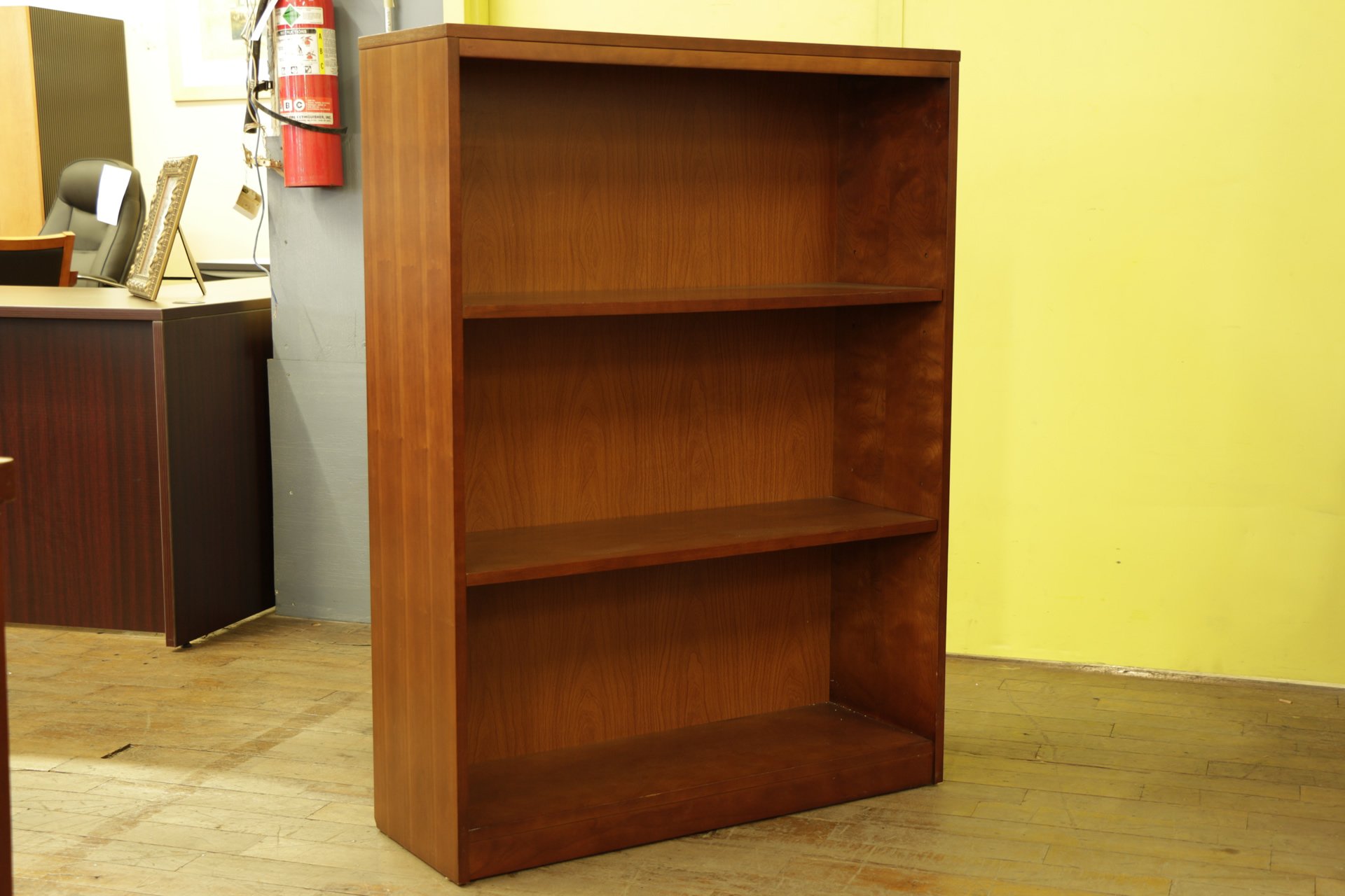 Kimball Cetra 48″ Medium Cherry Wood Bookcases (Used)