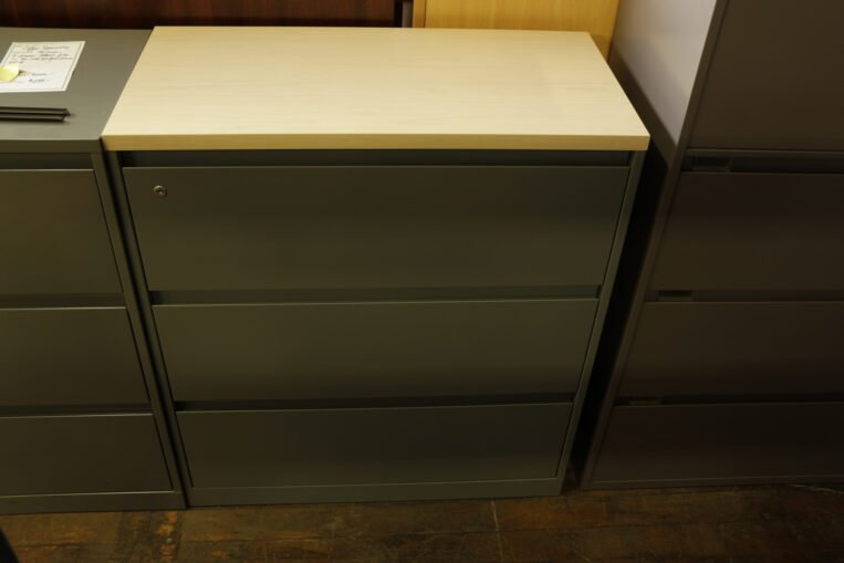Steelcase 900 Series Maple Top Lateral File Cabinets