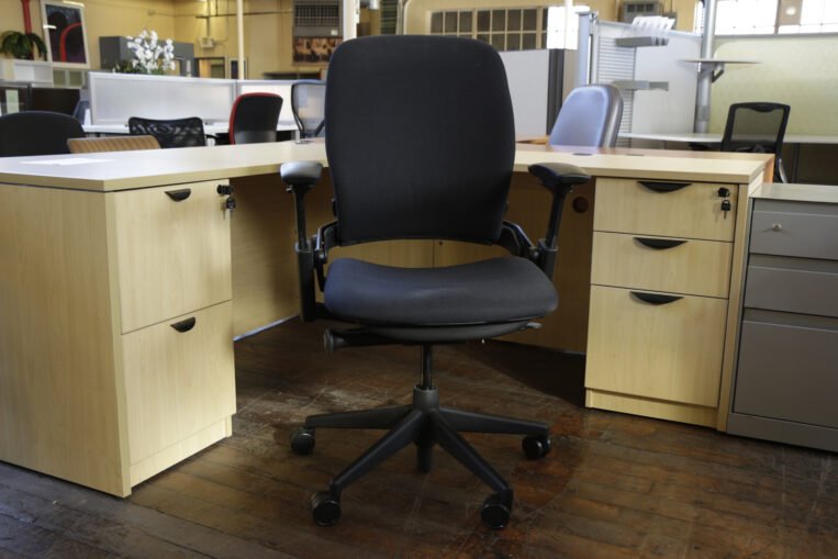 Steelcase Leap Chairs in Black Fabric