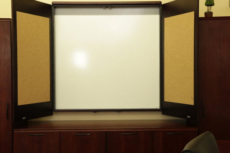 Dark Cherry Wall Mounted Whiteboard