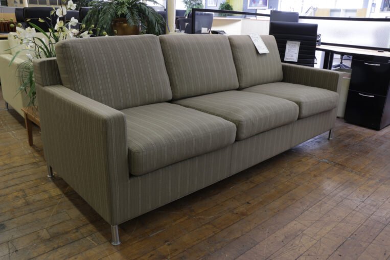 Keilhauer Dario Wool Stripe Fabric 3 Seat Sofa