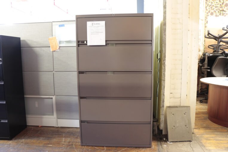 Steelcase 'Cinder' 5 Drawer Lateral File Cabinets
