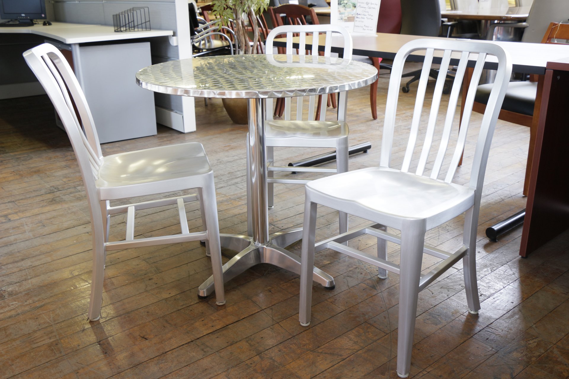 Brushed Aluminum Navy Chairs