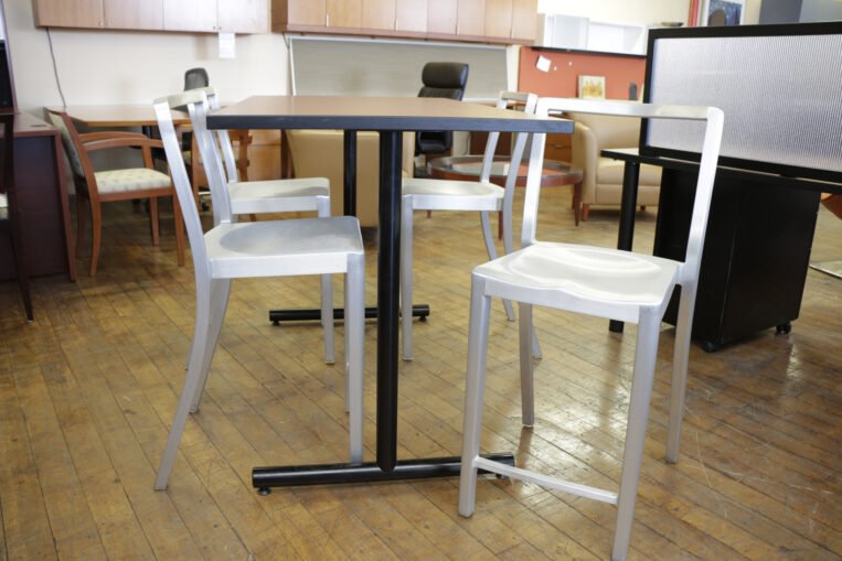 Emeco Icon Brushed Aluminum Counter Stool by Starck