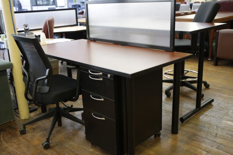 Custom 30" x 56" Cherry Laminate Workstations