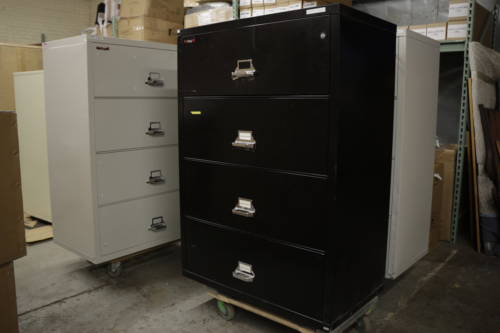 FireKing Four Drawer Lateral File Cabinets in Black or White