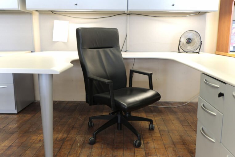 Turnstone Burton Black Leather Hi-Back Executive Chairs