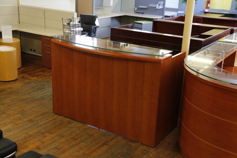 Baldwin Reception Desk - Maple, Medium Cherry, or Amber Cherry