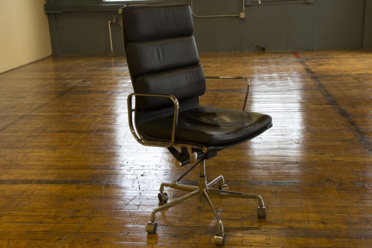 Eames Aluminum Group Style Soft Padded Hi-Back Black & Chrome Chairs