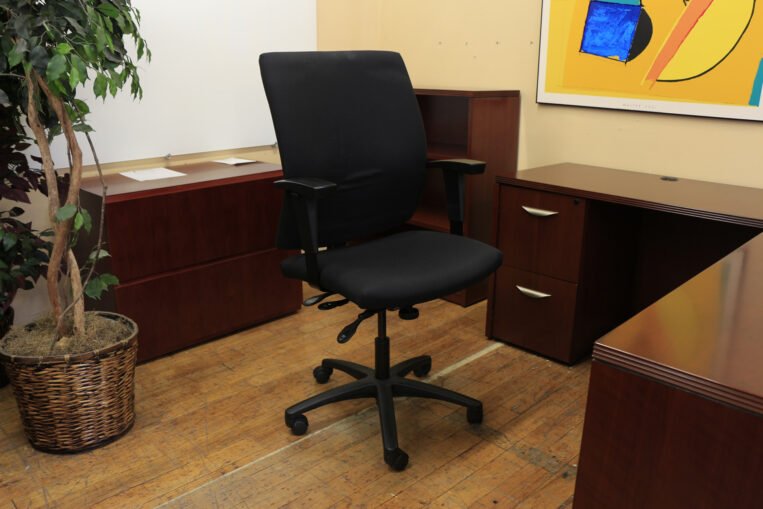 Stylex Black Fabric Multi-Function Task Chair