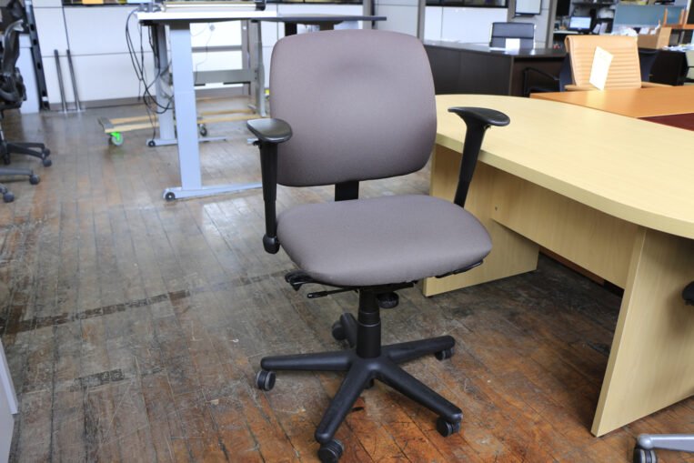 Allsteel Brown Fabric Full Function Task Chairs
