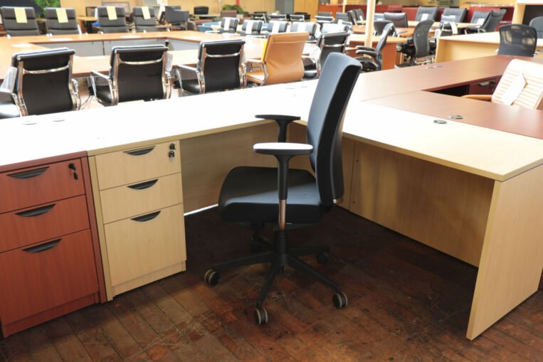 Source International AES Black Mid Back Task Chairs