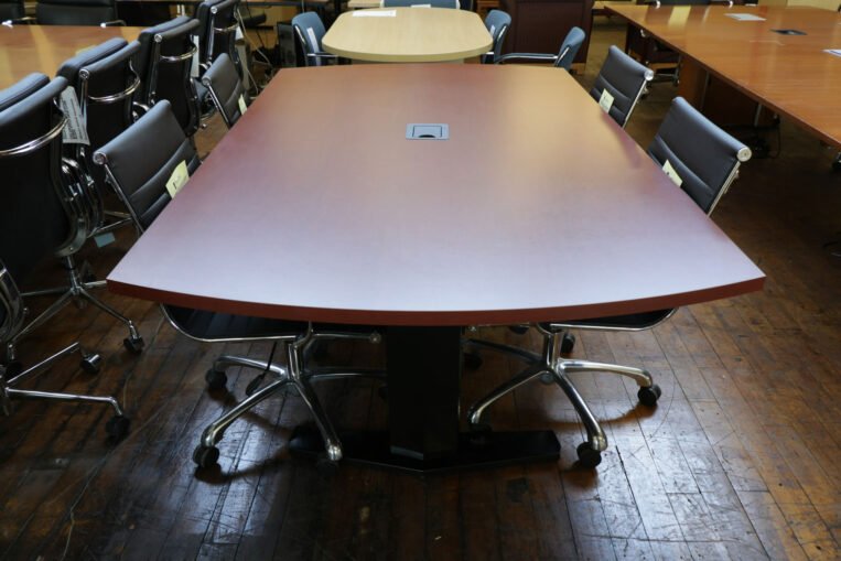 Vecta 7' Cherry Laminate Conference Table with Power Grommet