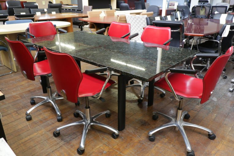 Custom Marble 6.5' Conference Table