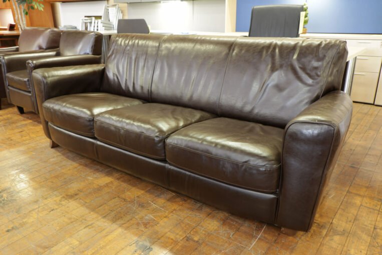 Brown Leather Sofa