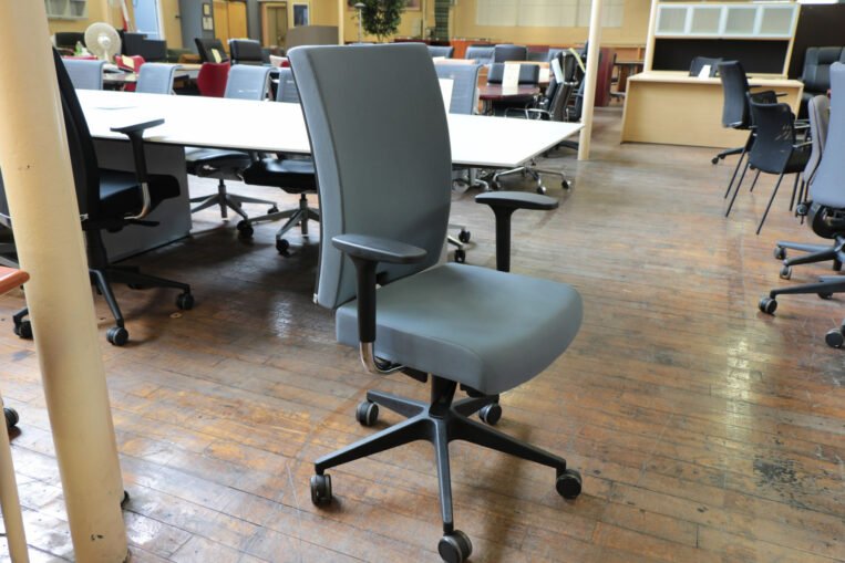 Source International AES Light Blue Mid Back Task Chairs