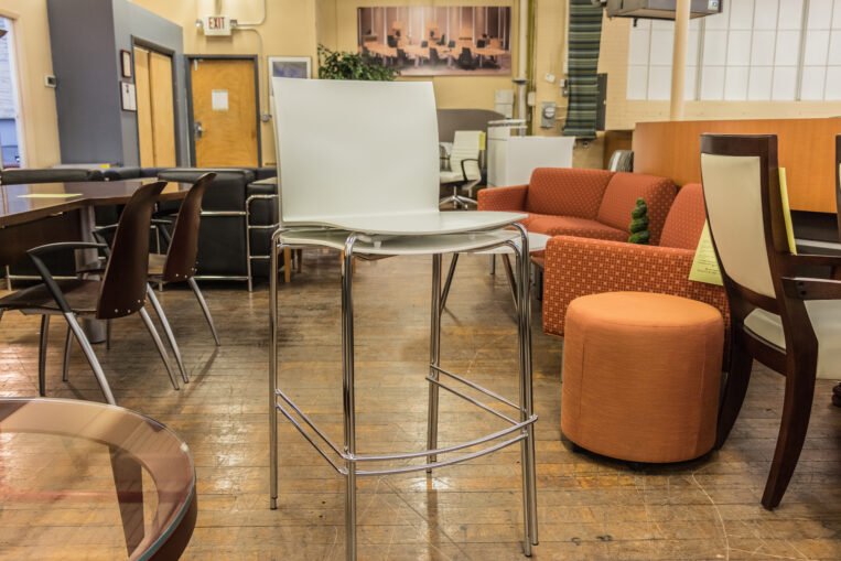 Modern Italian Made Stackable Bar Height Stools