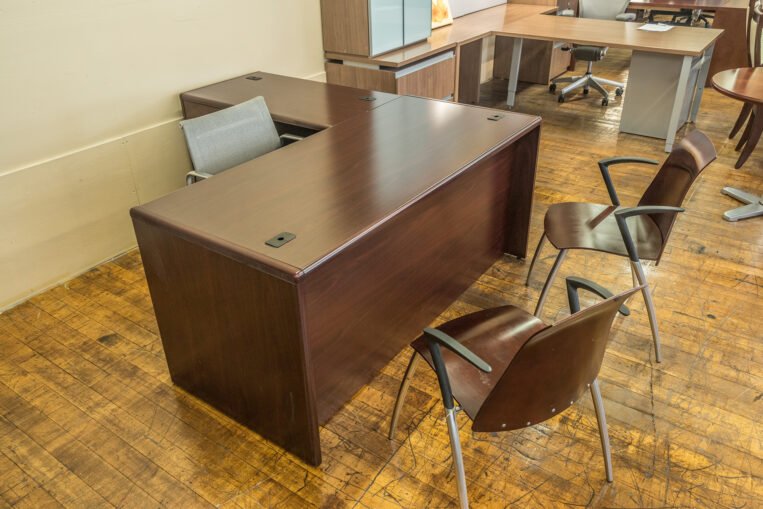 Hon Cherry Laminate L-Desks