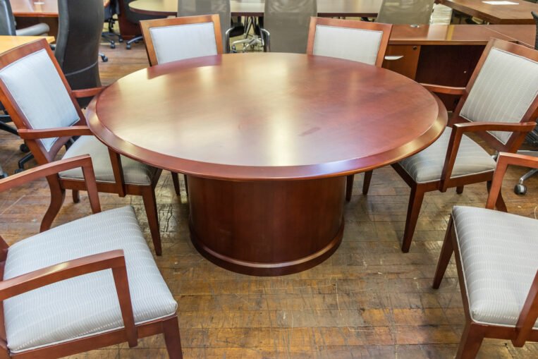 HBF Cherry 60″ Round Conference Table