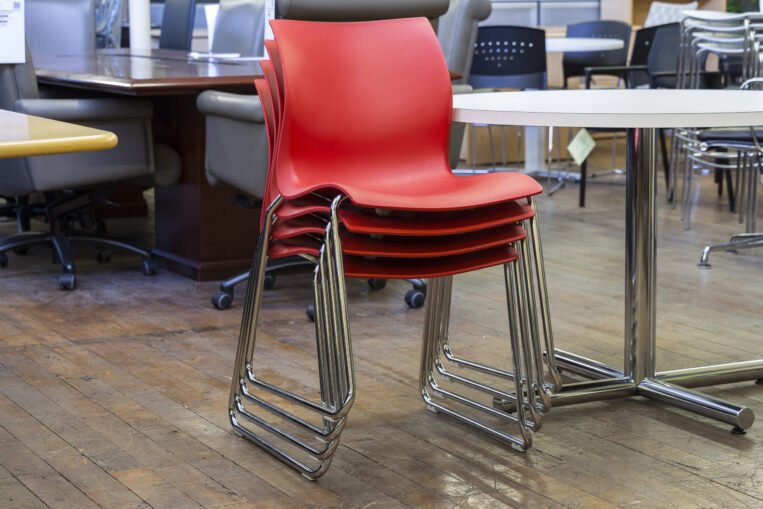 Teknion Nami Plastic Stacking Guest Chairs