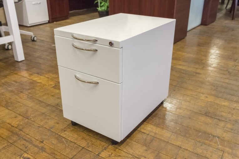 Peartree White Mobile Pedestal File Cabinet