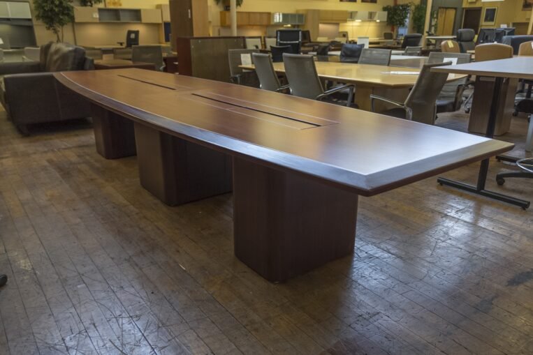 Magna Design 14' Custom Laminate Boat Shaped Conference Table