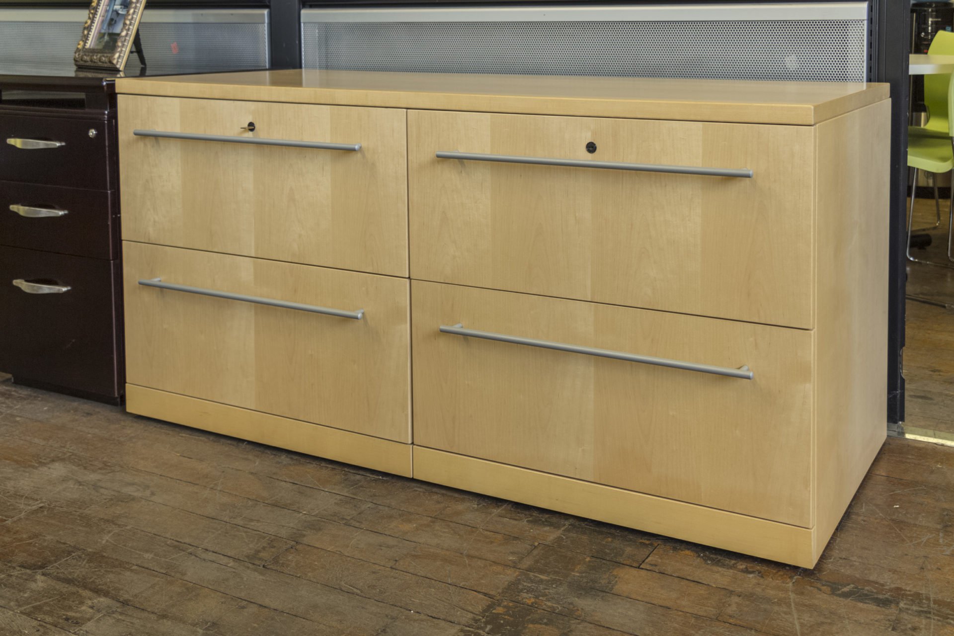 Maple 4 Drawer Lateral File Credenzas • Peartree Office Furniture