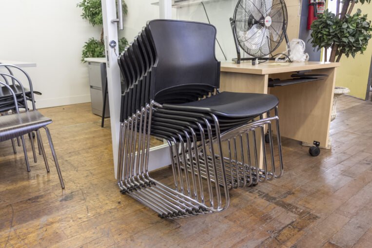 Black & Chrome Stack Chairs