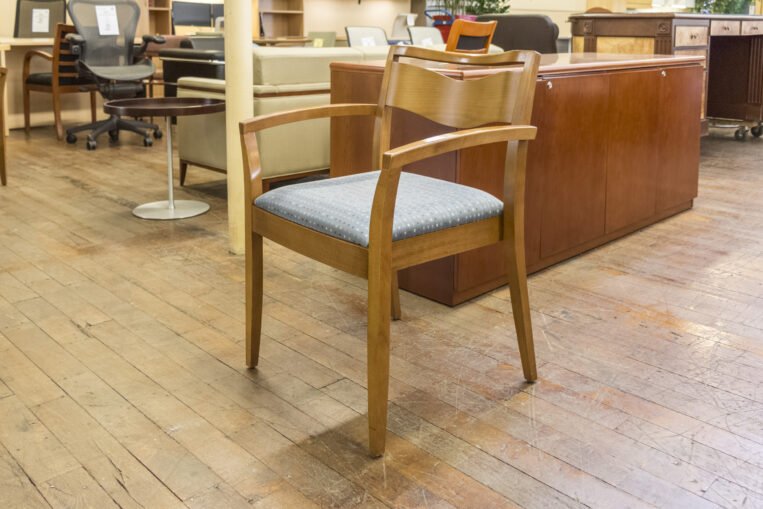 Knoll JR Ricchio Bronze Cherry Guest Chairs