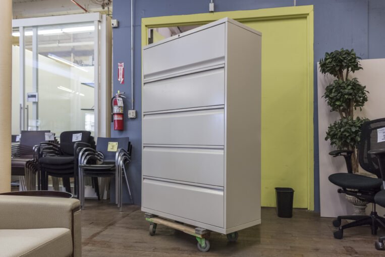 Knoll Calibre 42″ 5 Drawer Locking Lateral File Cabinets