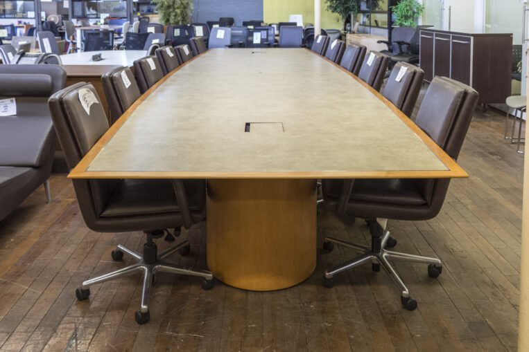 Custom 20′ & 12′ Boat Shaped Conference Tables