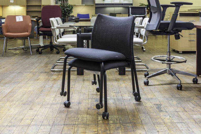 Steelcase Jersey Armless Stacking Guest Chairs