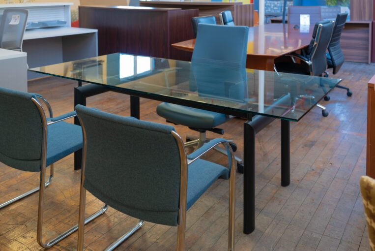 Cassina LC6 Glass Top Tables or Desks