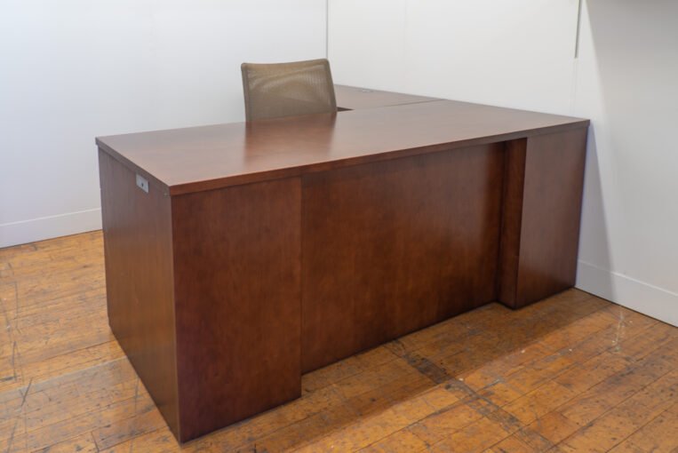 JSI Broadway Cherry Veneer L-Desks