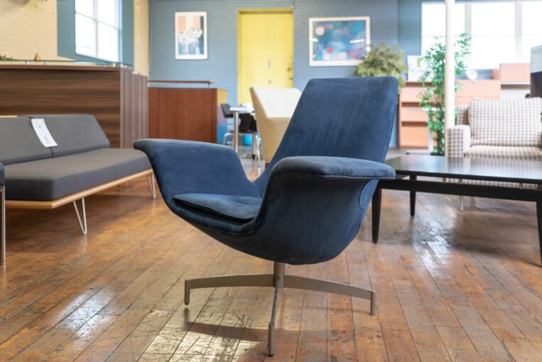 HBF Dialogue Suede Swivel Lounge Chairs