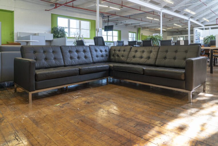 Florence Knoll Style Symmetrical Corner Sectional Sofa