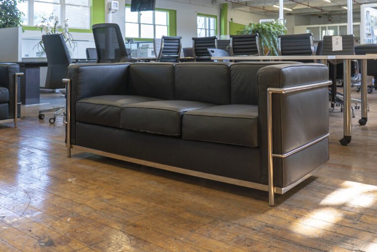 Le Corbusier LC2 Style 3-Seat Sofa